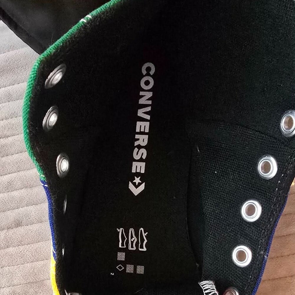 Patchwork ColorBlock Converse Hi-Tops - Picture 2 of 4